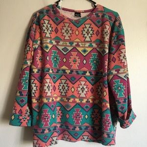 Funky Aztec 3/4 sleeve sweater